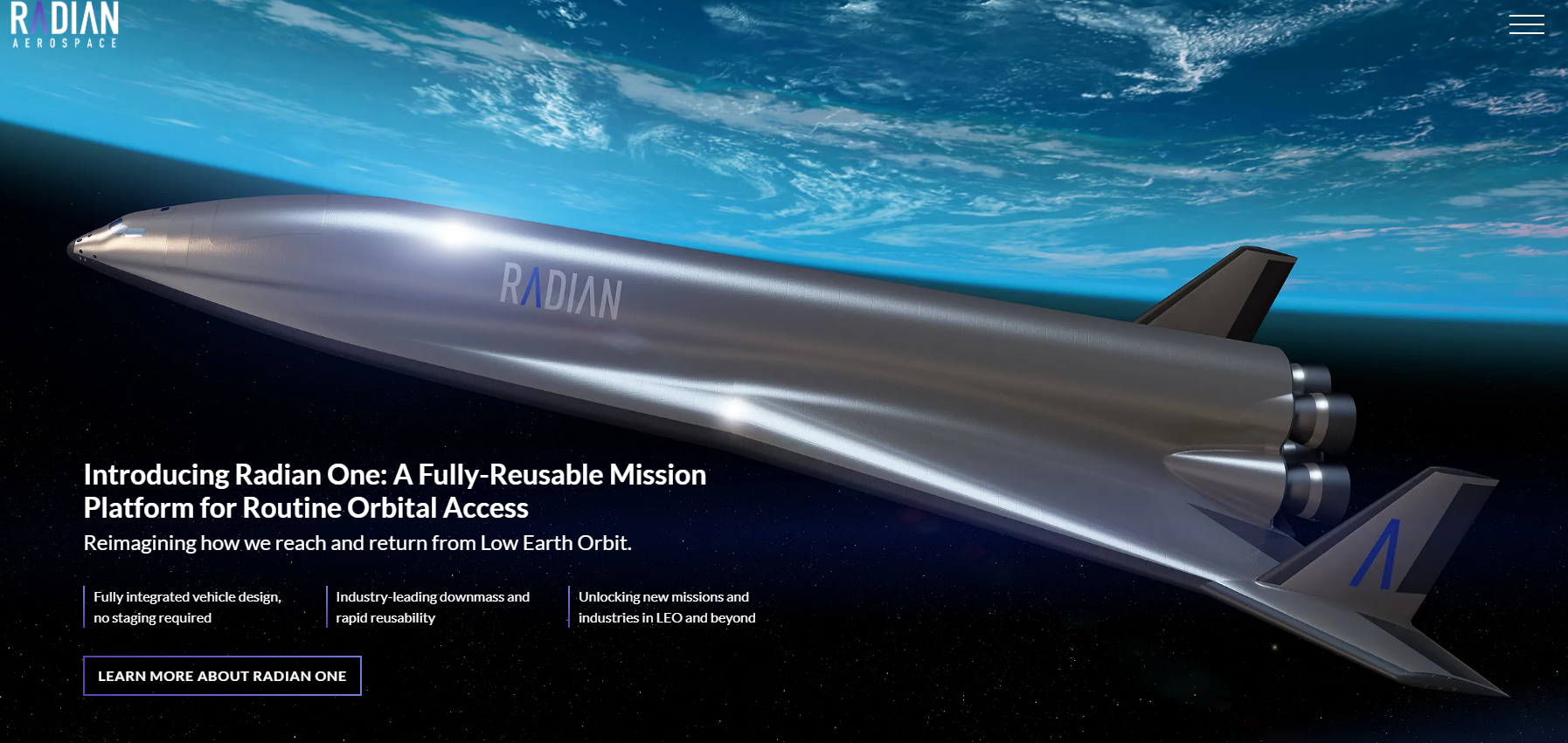 颠覆航天领域的未来-Radian Aerospace 的全新可重用飞行平台